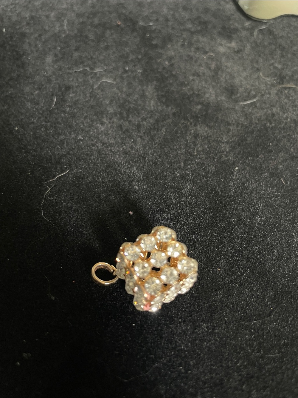 Gold Plated Crystal Cluster Pendant or Charm